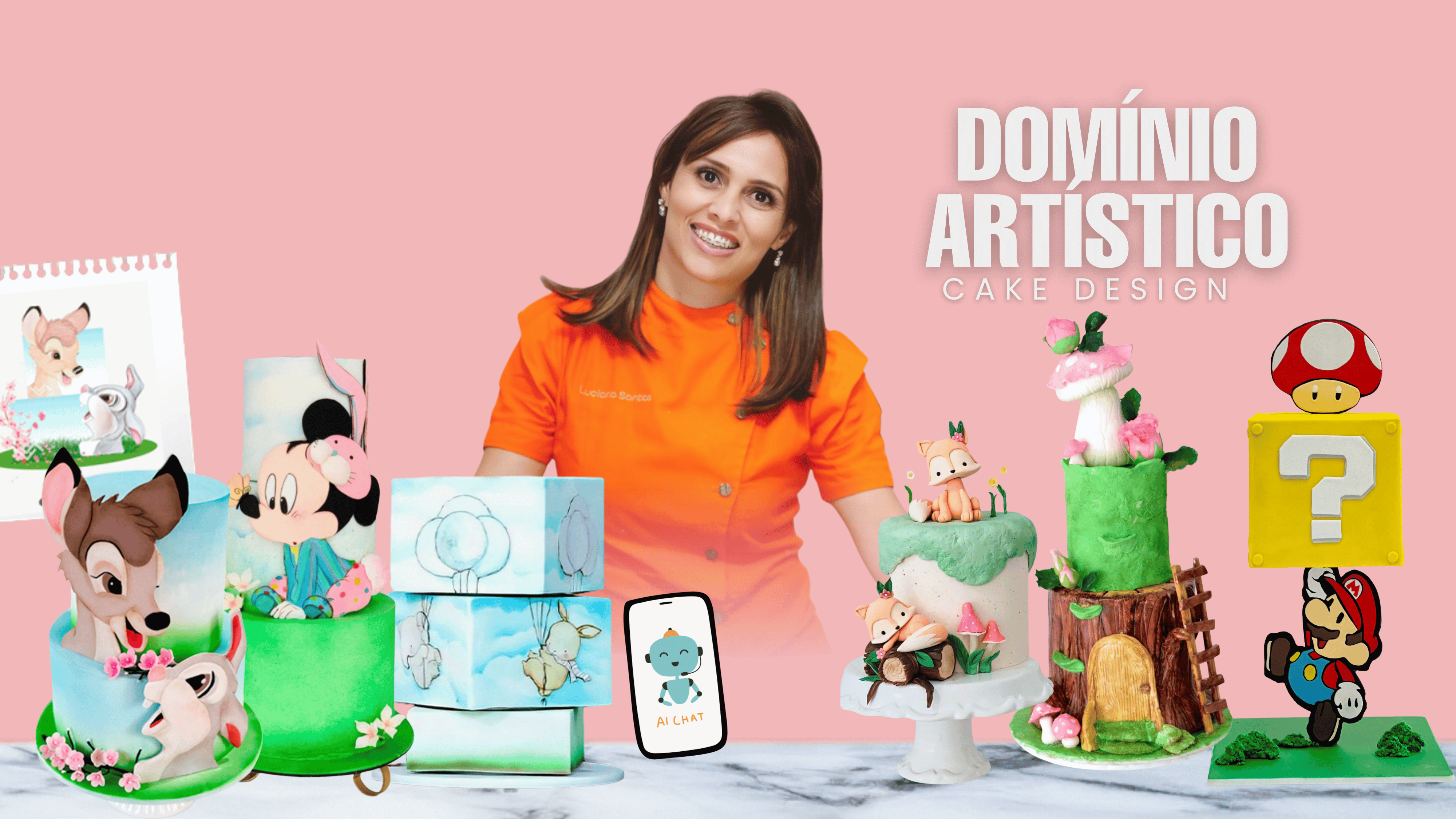 Domínio Artístico — Luciana Santos com bolos artísticos
