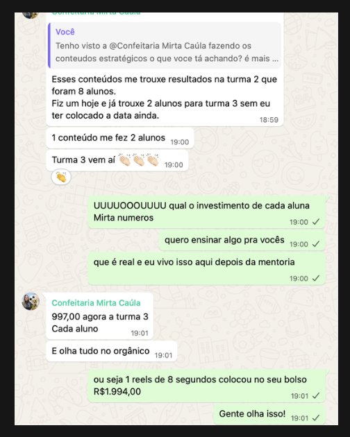 Depoimento aluna